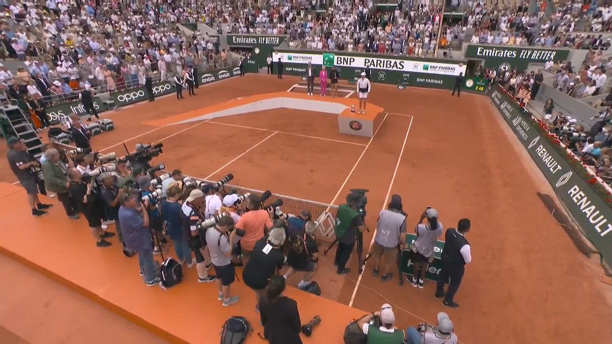 After hard time in Australia, After playing with cold in Doha & Dubai, After injury in Indian Wells, After pulling out of Miami, After losing in final in Madrid, After injury in Rome… THIS FEELS SO GOOD! #4 #rolandgarros