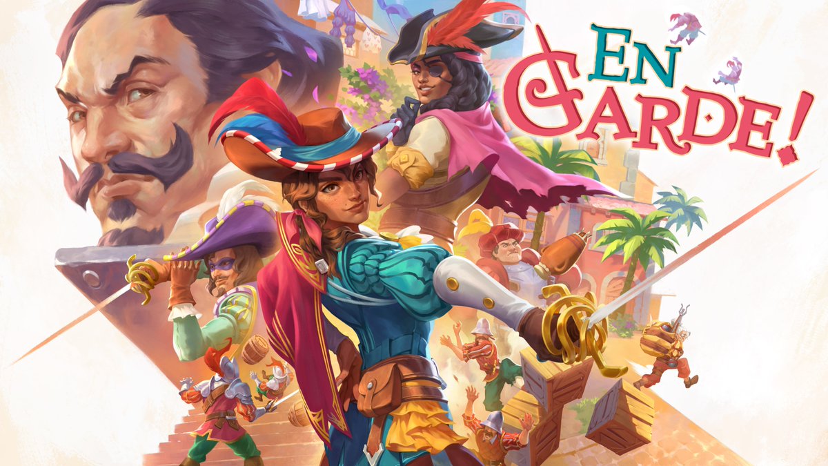 🎺ANNOUNCING 🎺 En Garde! The swashbuckling action game! ✨ 🤺 Fence with panache 🧺 Use your environment 👺 Mess with the authorities! WISHLIST NOW and try the DEMO on STEAM! It feels so good to finally show it! 😭 We're a small indie team and we need your support! ⚔