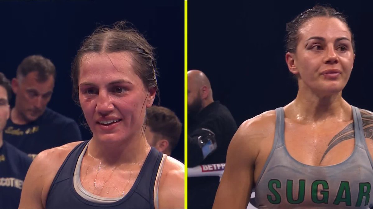 BRITAIN HAS A NEW WORLD CHAMPION! 👑 Ellie Scotney defeats Cherneka Johnson by unanimous decision! 🙌 📝 98-92, 98-92, 97-93 #JohnsonScotney