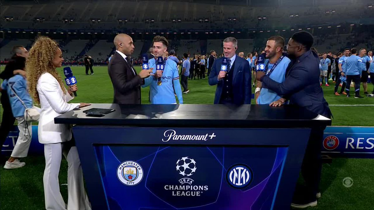 Jack Grealish turns the tables on Titi and asks whether get past Kyle Walker. 😂