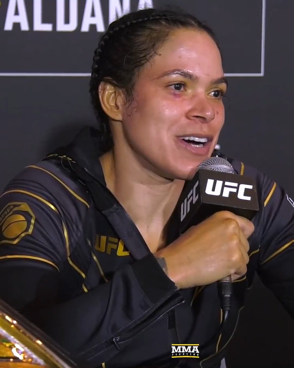 Amanda Nunes says the belt held by the next champion will be "fake forever" 😳 "I’m going to have my belts at home with me... Whoever gets the belt now is going to be just pretending to have it. I’m gone.”