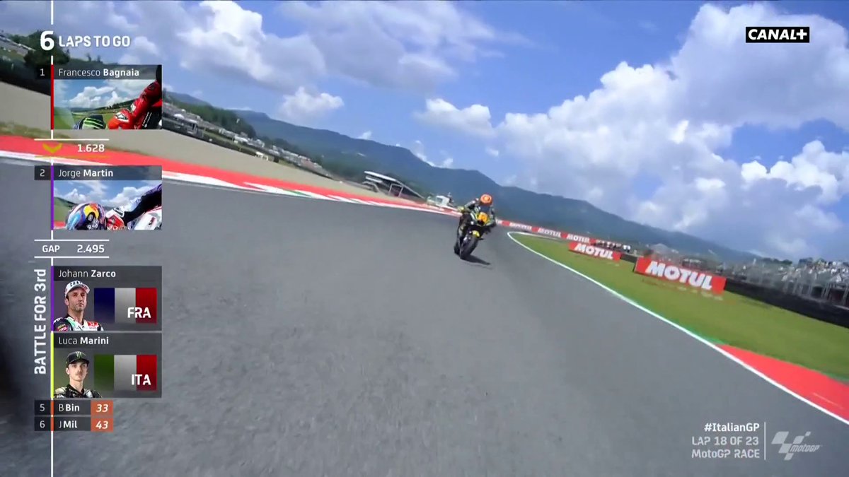 Le dépassement de Zarco sur Marini, le Français est troisième ! 🇫🇷 #ItalianGP #MotoGP