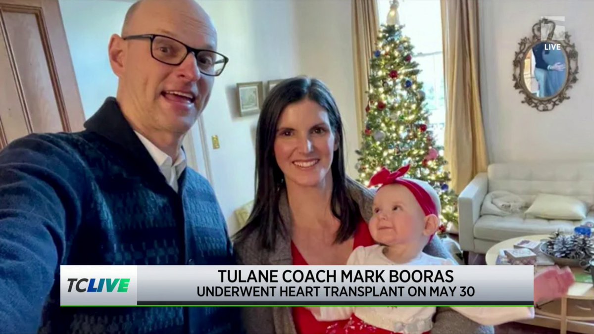 Wishing @GreenWaveMTenn head coach Mark Booras a speedy recovery after his recent heart transplant surgery 💚🌊 Tulane Green Wave | #TCLive