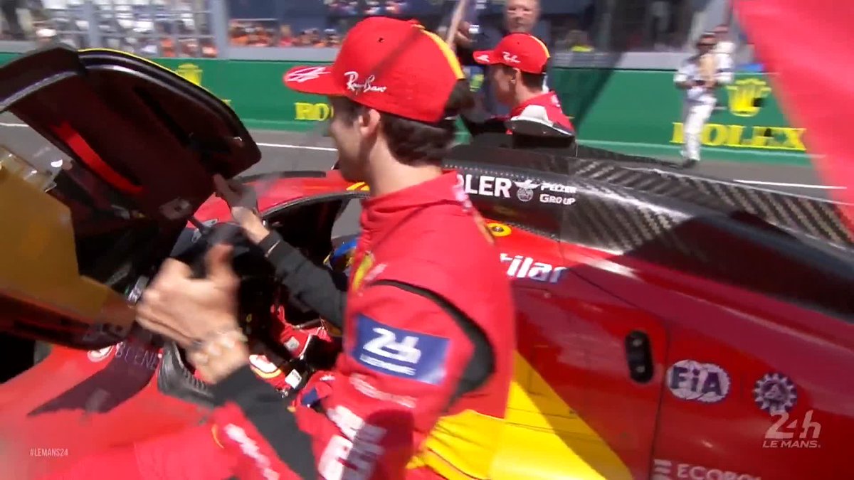 What. a .win. Incredible scenes from the pitlane 👏 #WEC #LeMans24 #LeMansCentenary | Ferrari Hypercar