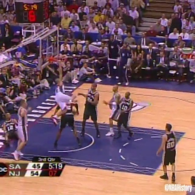 Richard Jefferson threw down a MASSIVE dunk on this day in the 2003 Finals! #NBAVault