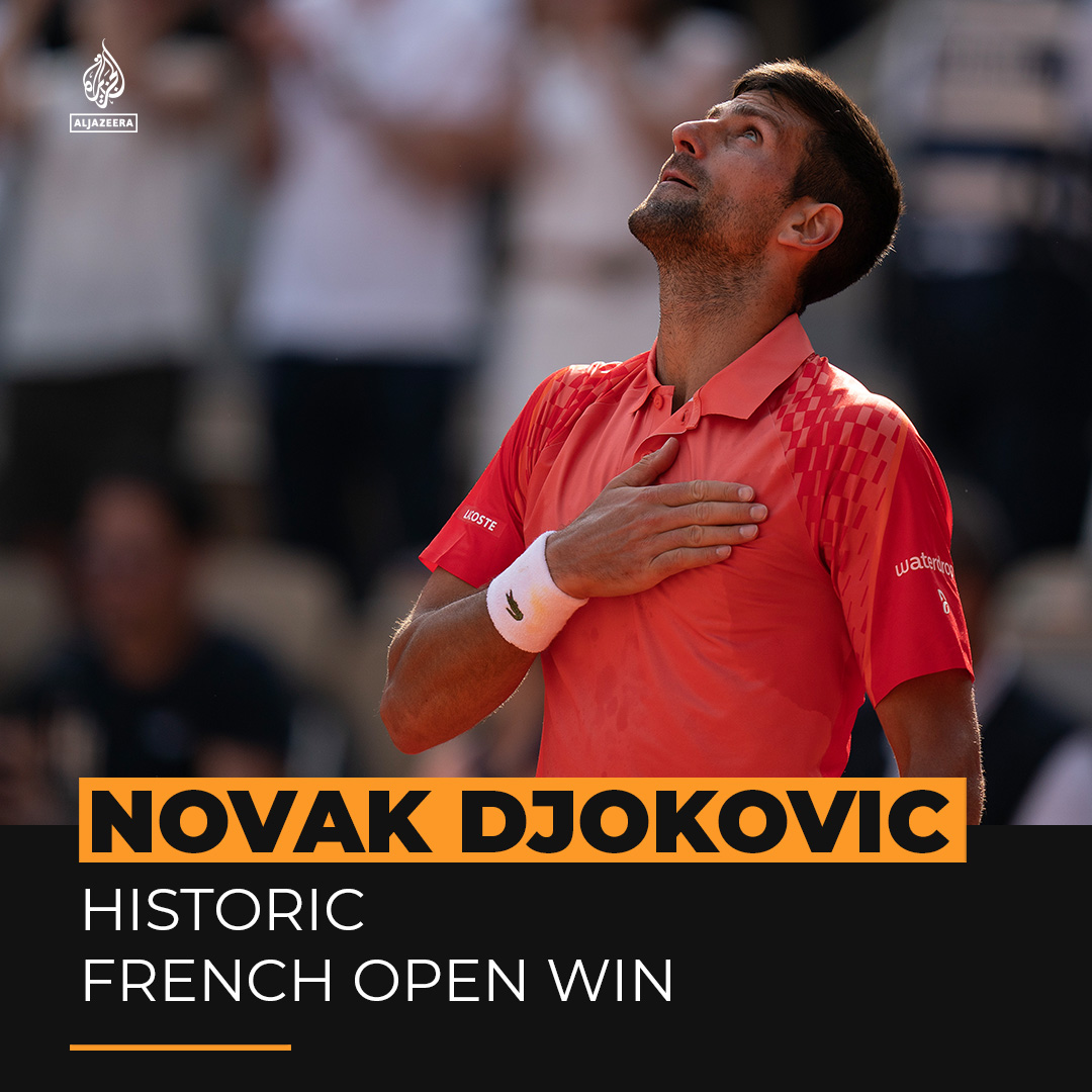 Novak Djokovic has won the French Open, making history as the first man to win all four major tennis tournaments three times. Here’s a look at the Serbian player’s stats ⤵️