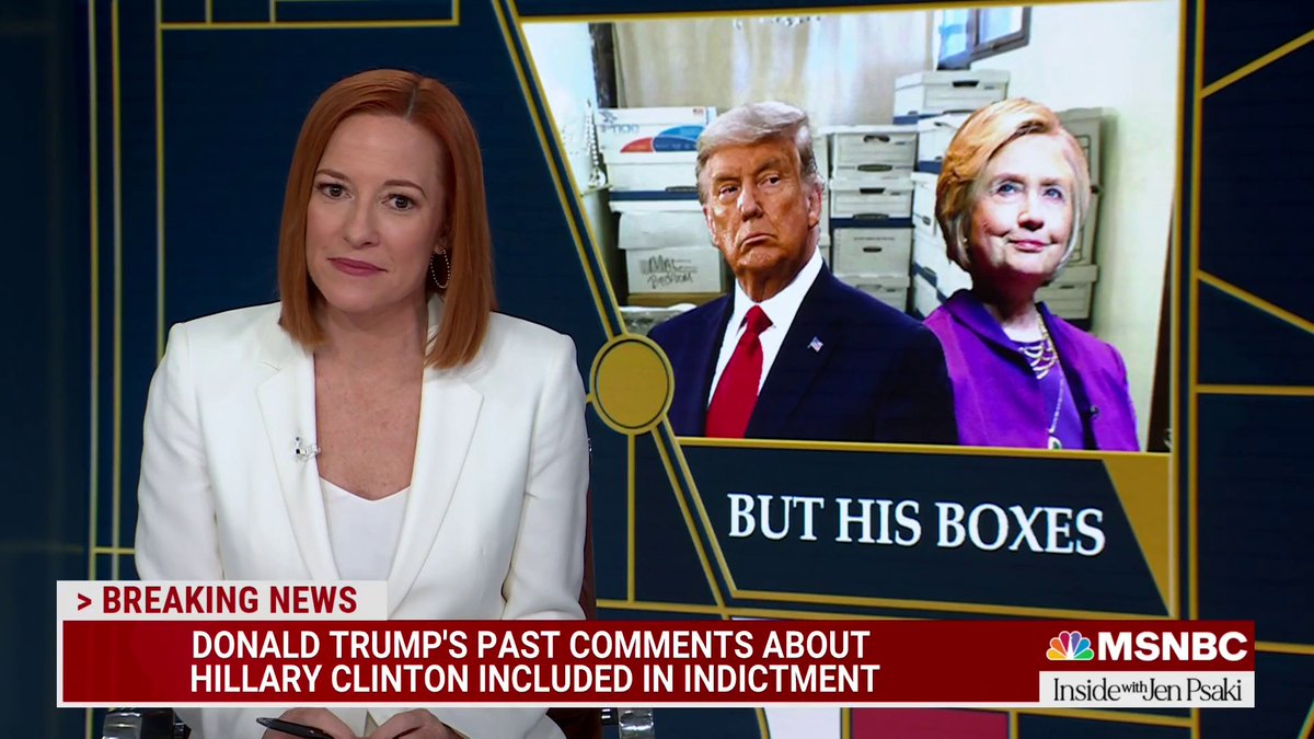 "I want to take a little trip down memory lane. The year is 2016 and Donald Trump is very fired up over Hillary Clinton's handling of classified information..." Jen Psaki on Trump's hypocrisy over Hillary Clinton and classified information.
