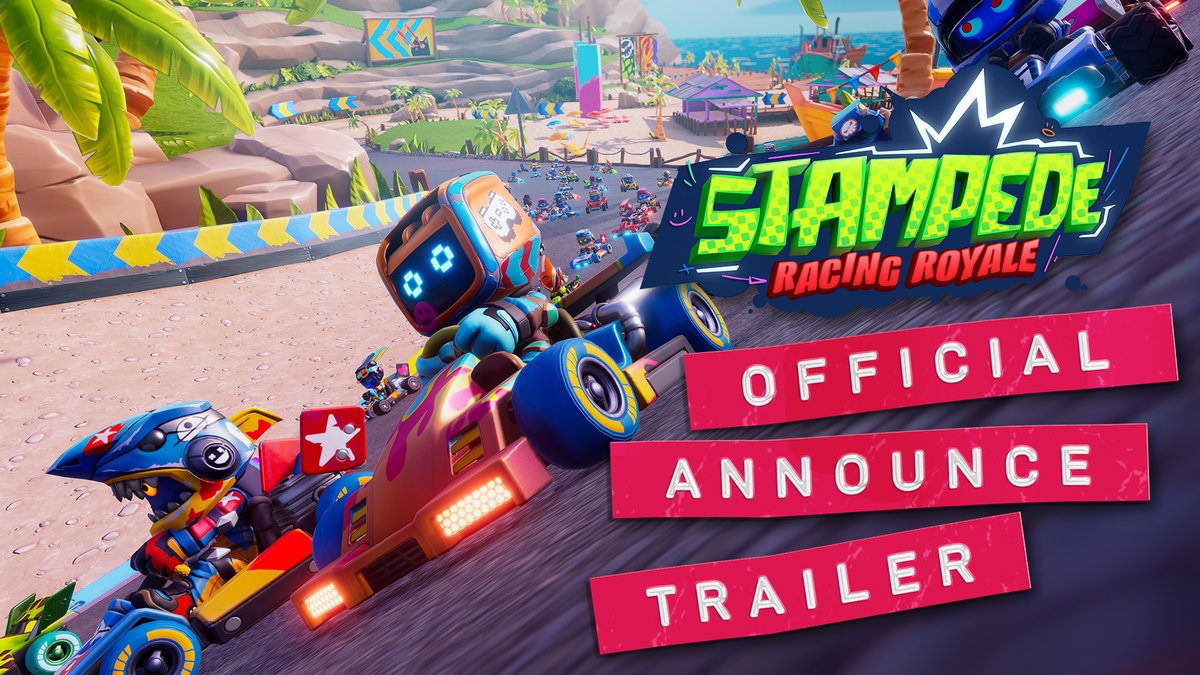 💥 JOIN THE HERD 💥 Stampede: Racing Royale comes to Steam via Early Access later this year! Race and battle in 60-player, free-to-play kart racing action. Prepare for chaos 🤪 Wanna join our Steam Playtest this summer? Register now! 👉