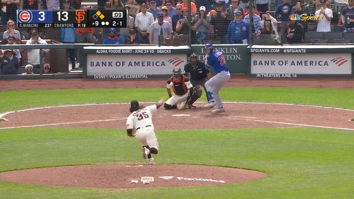 The SFGiants record when Brandon Crawford pitches: 1-0!