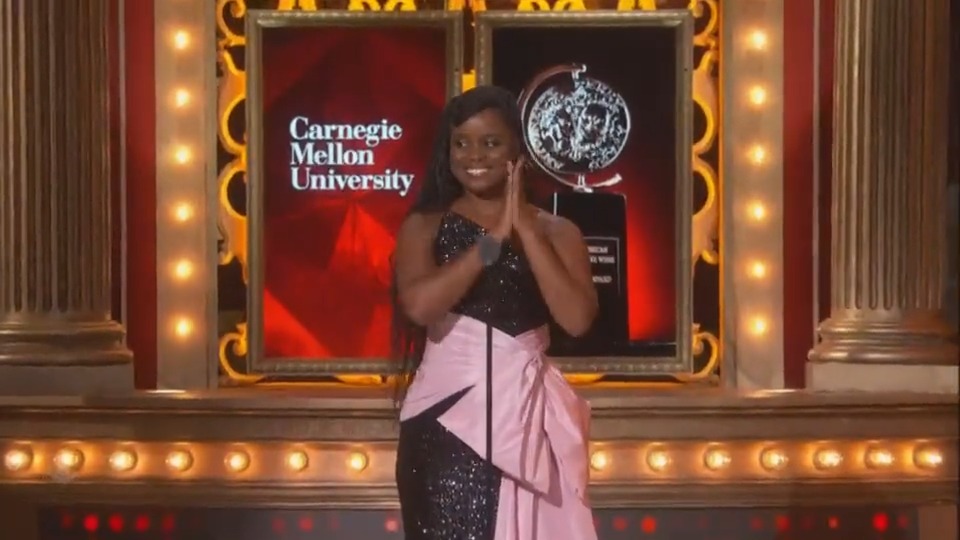 Denée Benton calls Governor Ron DeSantis the "current grand wizard" of Florida at the #TonyAwards