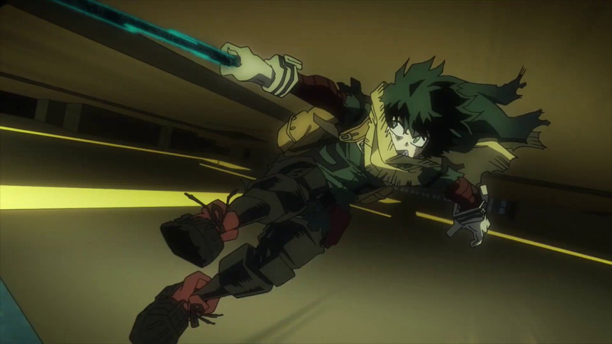 Deku swinging around like Spider-Man for 2 minutes straight