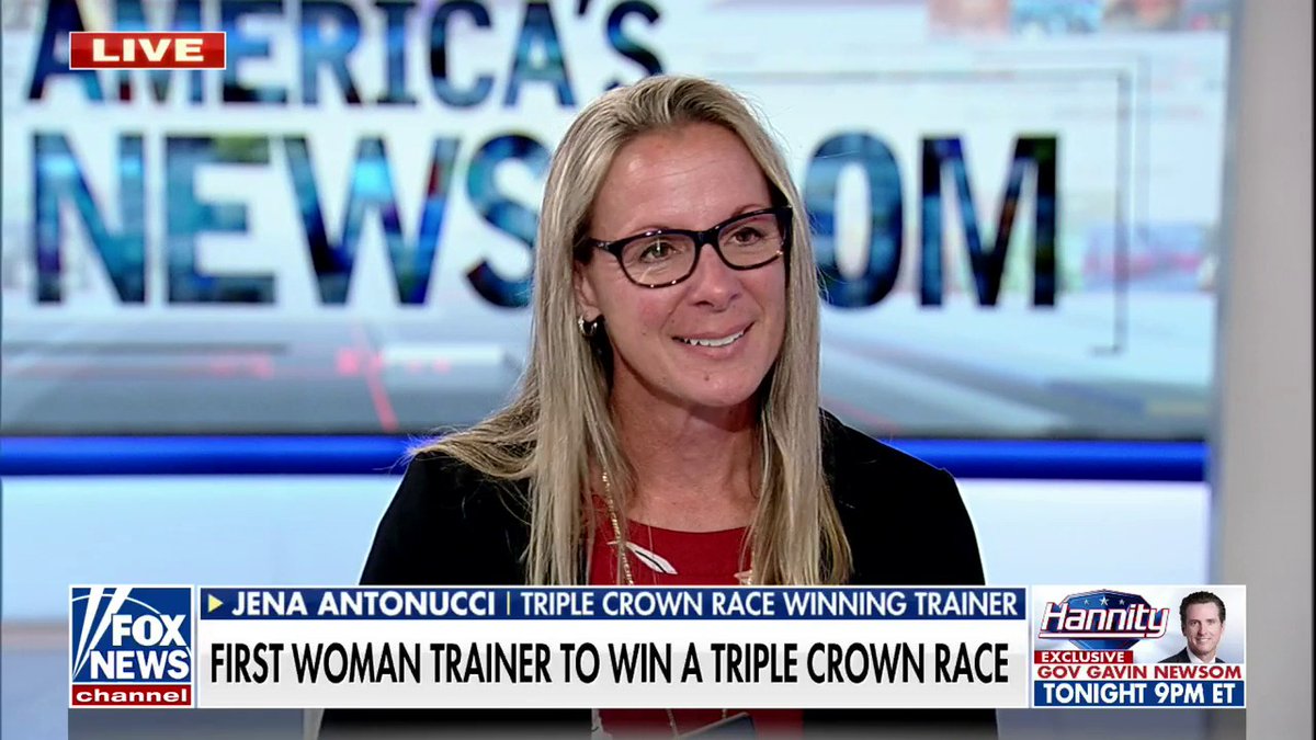 Belmont Stakes winning trainer Jena Antonucci, the first woman trainer to win a Triple Crown race, discusses her historic victory on America's Newsroom.