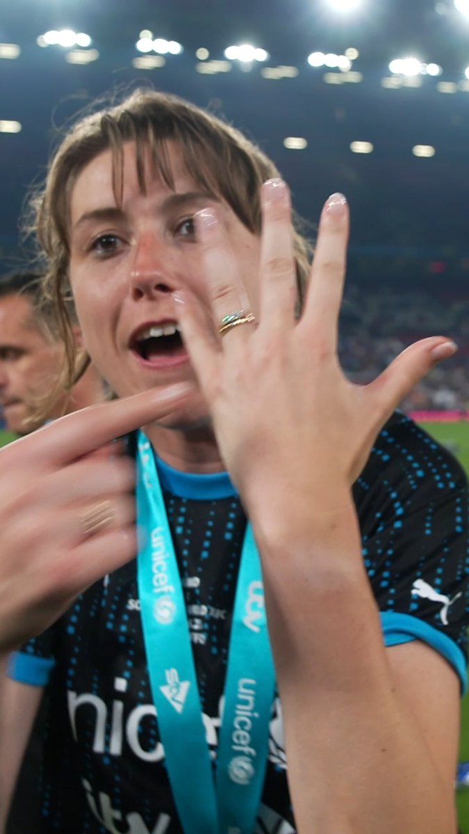 .Maisie Adam got married on Saturday and won Soccer Aid on Sunday 💍 She was HYPED after the game 😂 💙 #SoccerAid