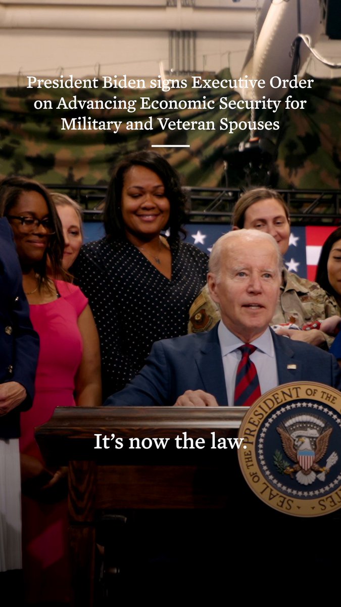Supporting our military and veteran spouses isn't just a moral imperative. It’s a national security imperative. I'll keep doing everything I can to ensure you receive the resources that you deserve.