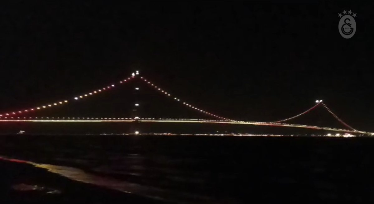 🌉 İyi geceler #ŞampiyonGalatasaray ailesi! 🦁 📍 1915 Çanakkale Köprüsü