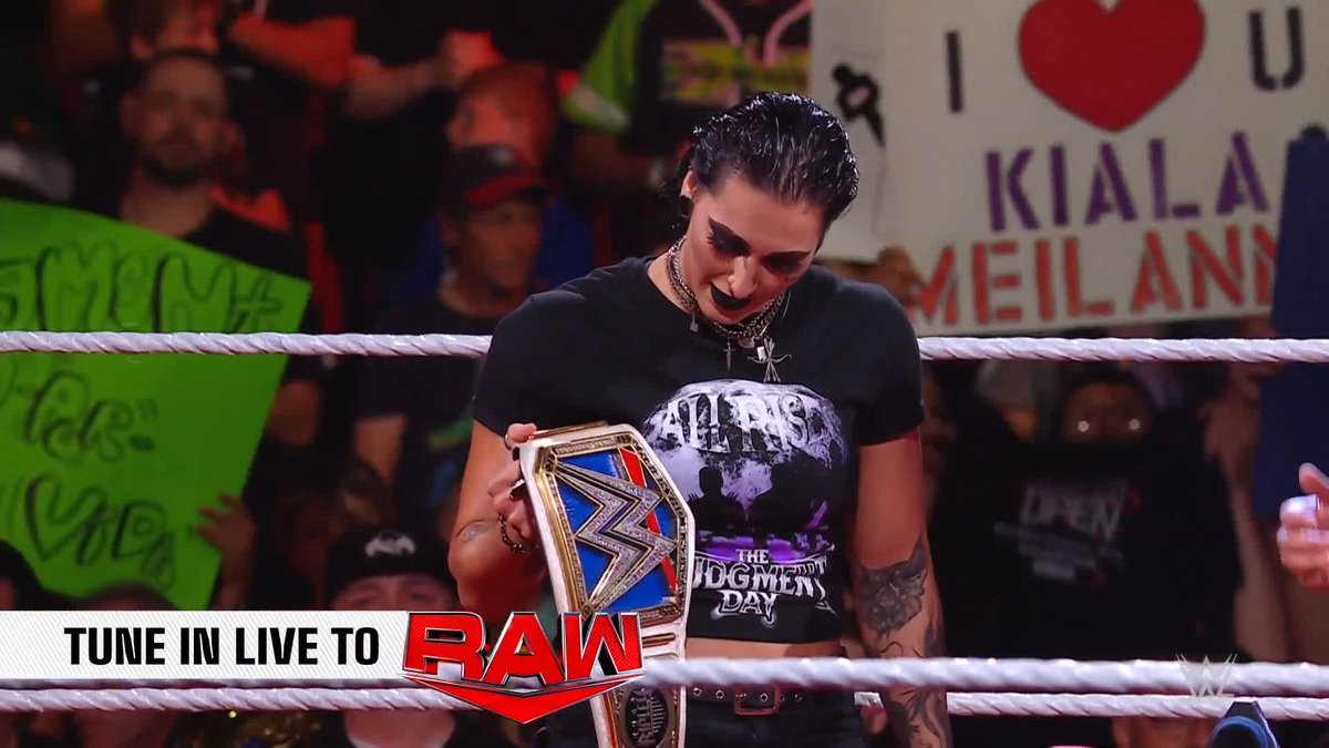 BREAKING: Adam Pearce just unveiled the BRAND NEW Women's World Championship and presented it to RheaRipley_WWE! What do you think? 🔥 #WWERaw