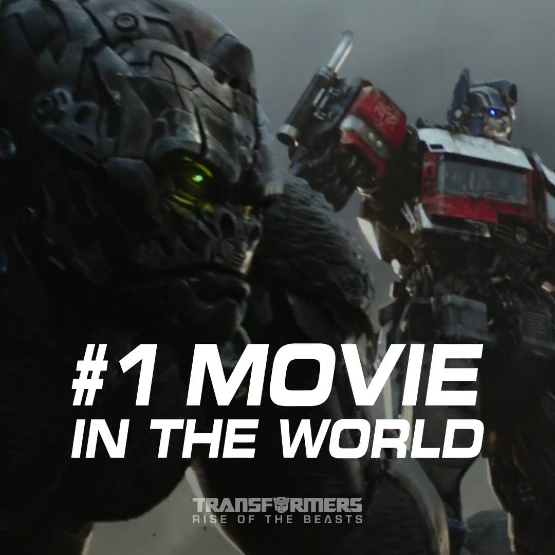 ’Til All Are One. Thank you for making #Transformers: #RiseOfTheBeasts the #1 movie in the world. Experience it for yourself on the big screen now.