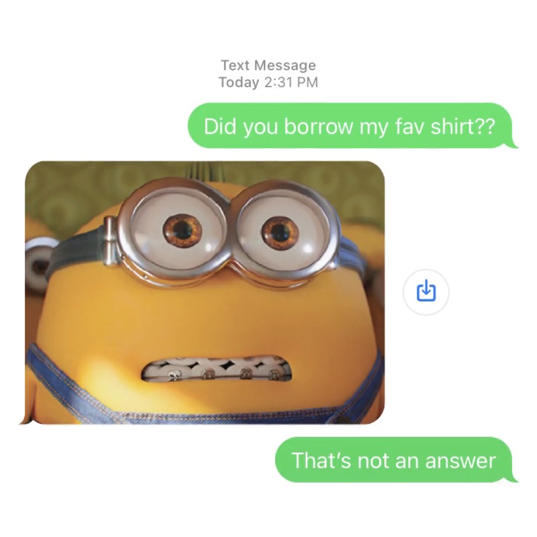 A minion’s worth a thousand words.