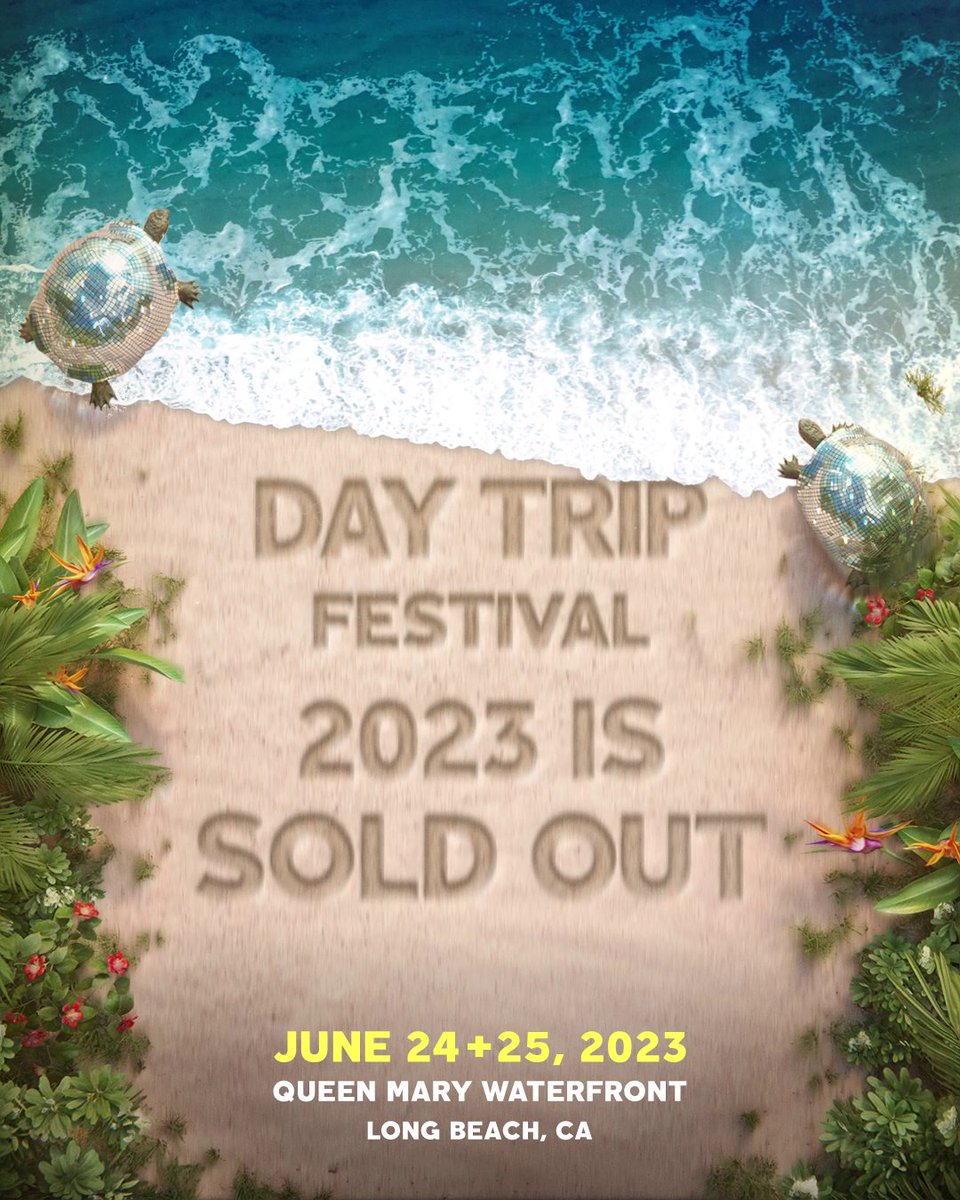 DAY TRIP FESTIVAL IS 100% SOLD OUT!🙌🎉⚡️ We can't wait to see your smiling faces light up the dance floor as we celebrate #HouseMusicAllDayLong at the Queen Mary Waterfront!🪩🌊 #DayTripFestival