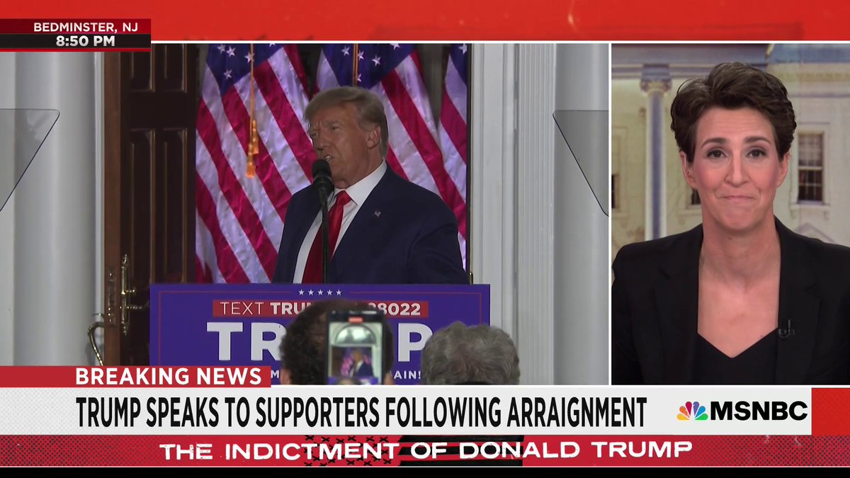 .@Maddow on why MSNBC isn't airing Trump's speech: "We are here to bring you the news. It hurts our ability to do that if we live broadcast what we fully expect in advance to be a litany of lies and false accusations, no matter who says them."