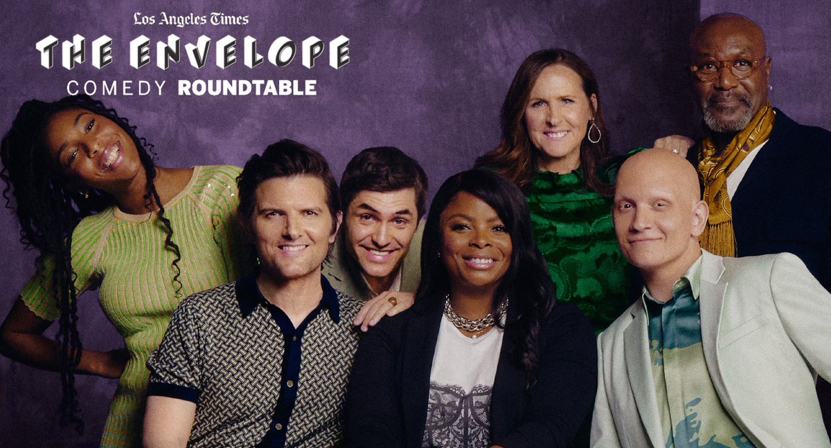Join Adam Scott @partydownstarz Janelle James, moody clown. #abbottelementary @PhilDunster #TedLasso @authenticdelroylindo #unprisoned Molly Shannon #theothertwo Jessica Williams #shrinking Anthony Carrigan #BarryHBO in the LA Times Envelope Comedy Roundtable!