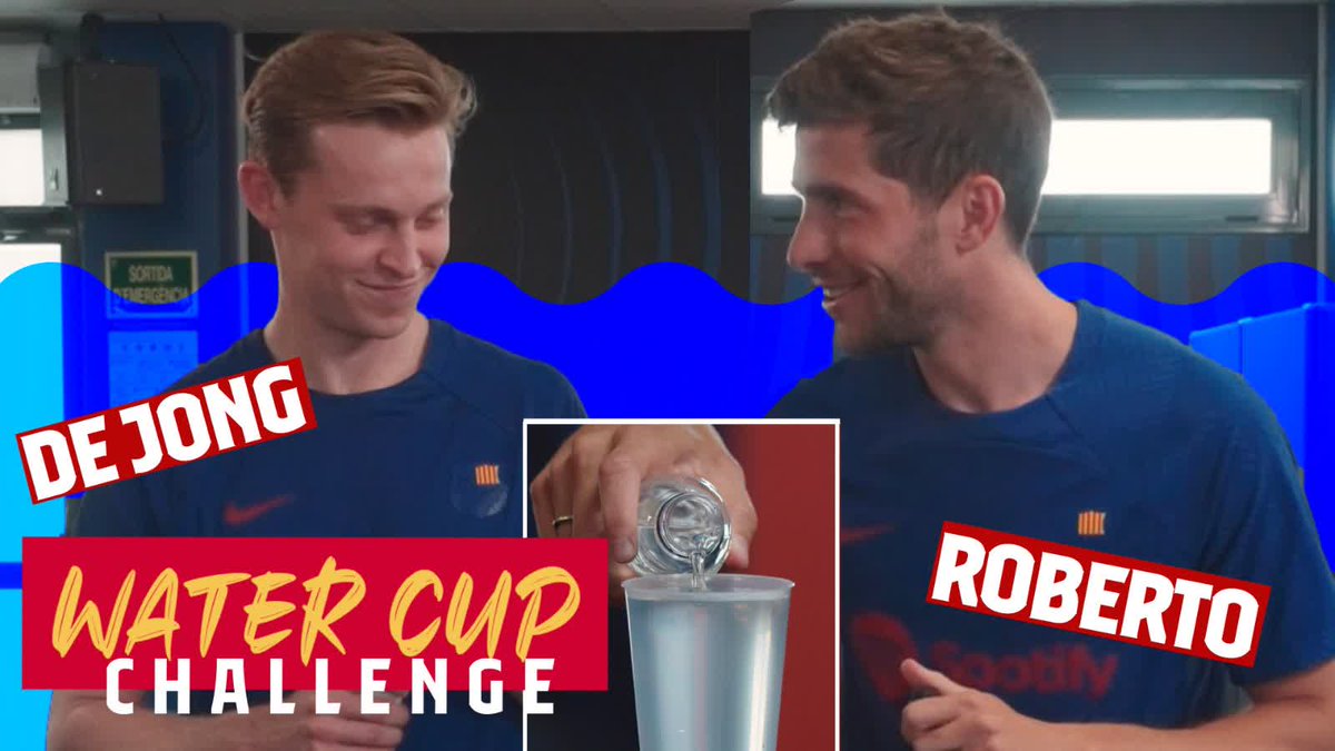 😂💦 𝐖𝐀𝐓𝐄𝐑 𝐂𝐔𝐏 𝐂𝐇𝐀𝐋𝐋𝐄𝐍𝐆𝐄... With Frenkie de Jong and Sergi Roberto!