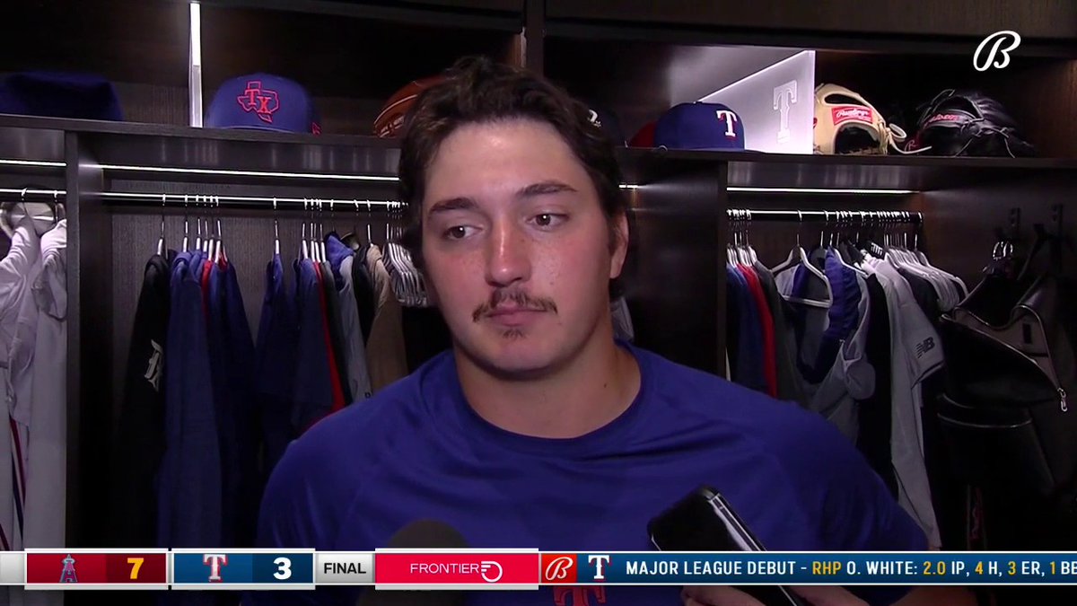 A night he'll never forget. Owen White speaks on his MLB debut for the Rangers! Texas Rangers | #StraightUpTX | 📺: BSSW