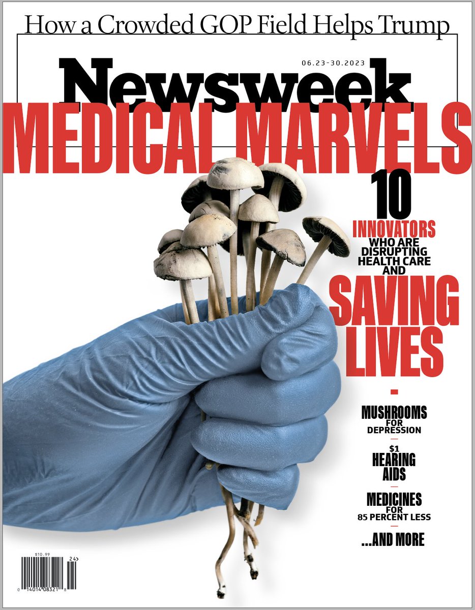 Magic mushrooms for depression. 🍄 $1 hearing aids. 🦻 Meds for 85 percent less. 💊 These are just a few of the advances of 10 visionaries chosen by #Newsweek as the greatest healthcare disruptors. 🔗:
