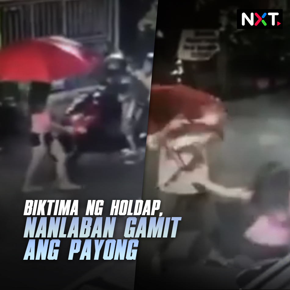 Sapul sa CCTV ang tangkang panghoholdap sa Tondo, Maynila. Hindi nagtagumpay ang mga holdaper matapos manlaban ang biktima gamit ang payong. #NXT Para sa iba pang mga balita, magtungo lamang sa