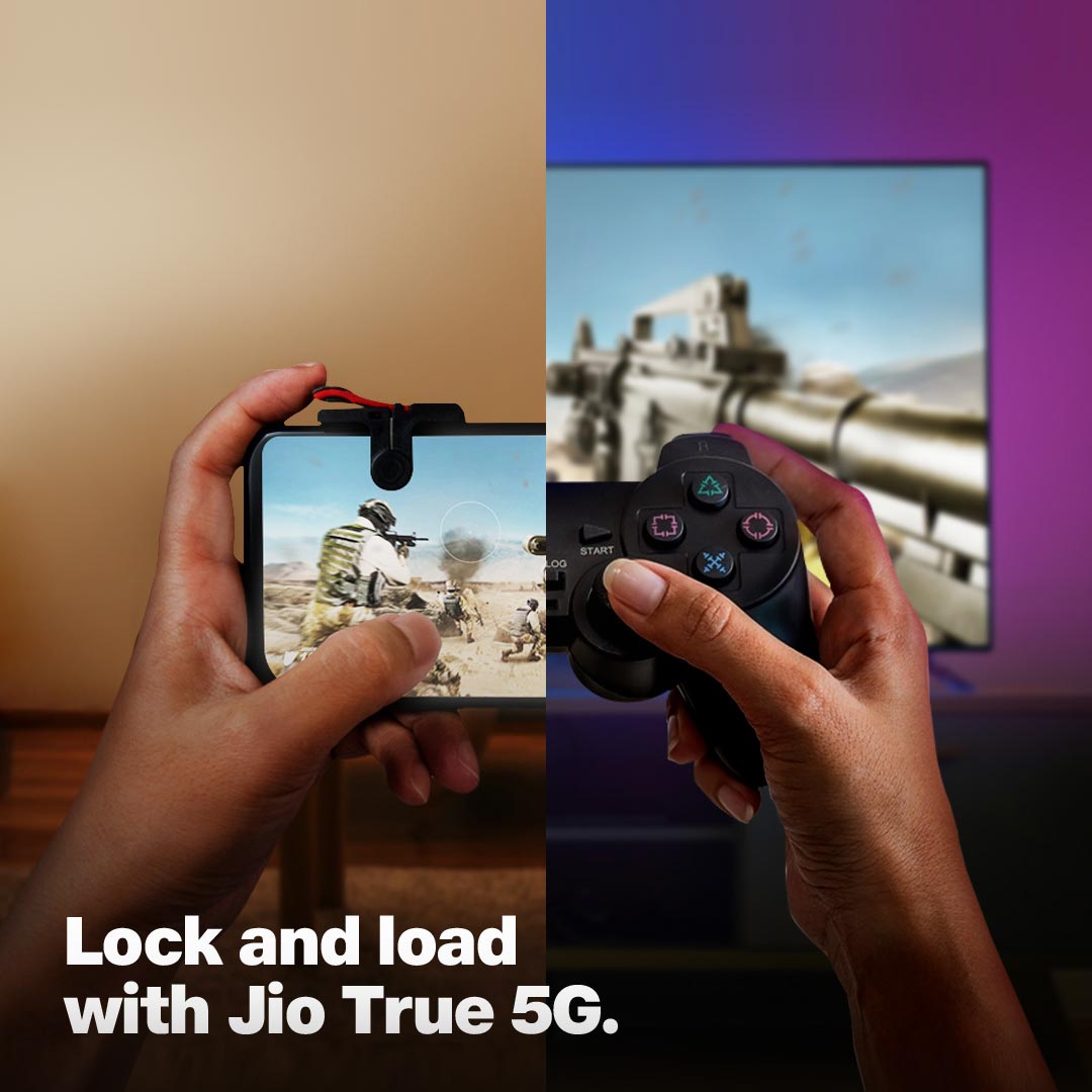 Now that’s what we call a real game changer! 😎 With Jio True 5G’s ultra-low latency, experience seamless gaming on your smartphones. #OnJioTrue5G #Gaming #WithLoveFromJio #JioTrue5G #Jio5G #True5G