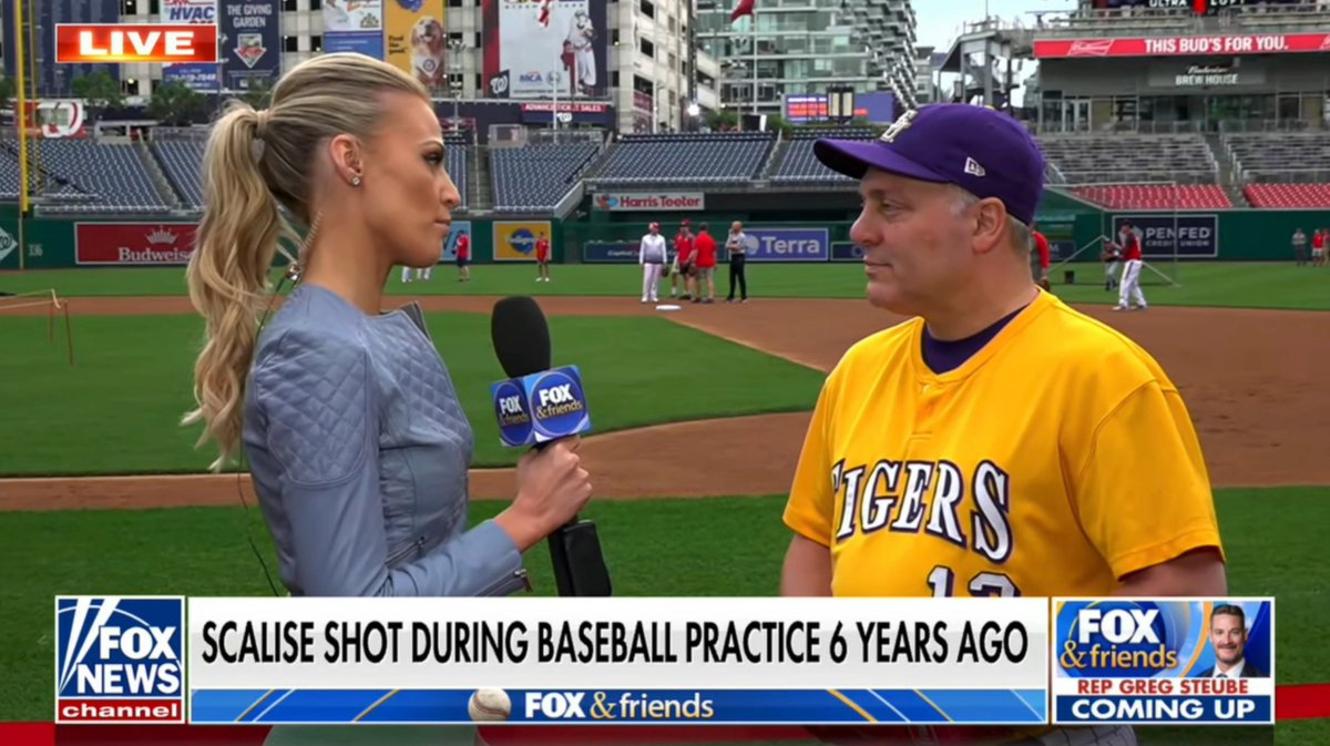 6 years ago today a leftist gunman attacked me and my colleagues on a baseball field because we're Republicans. It's been a long road back—but we're determined to keep playing and never let that gunman win. Tonight we'll play another Congressional Baseball Game for Charity!