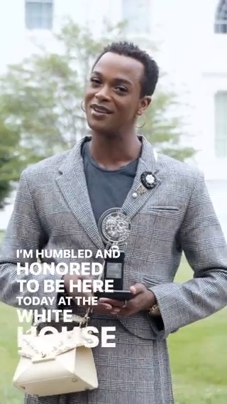 J. Harrison Ghee visited the White House after making history at the Tony Awards as the first openly nonbinary actor to win for Best Leading Actor in a Musical for “Some Like It Hot.”