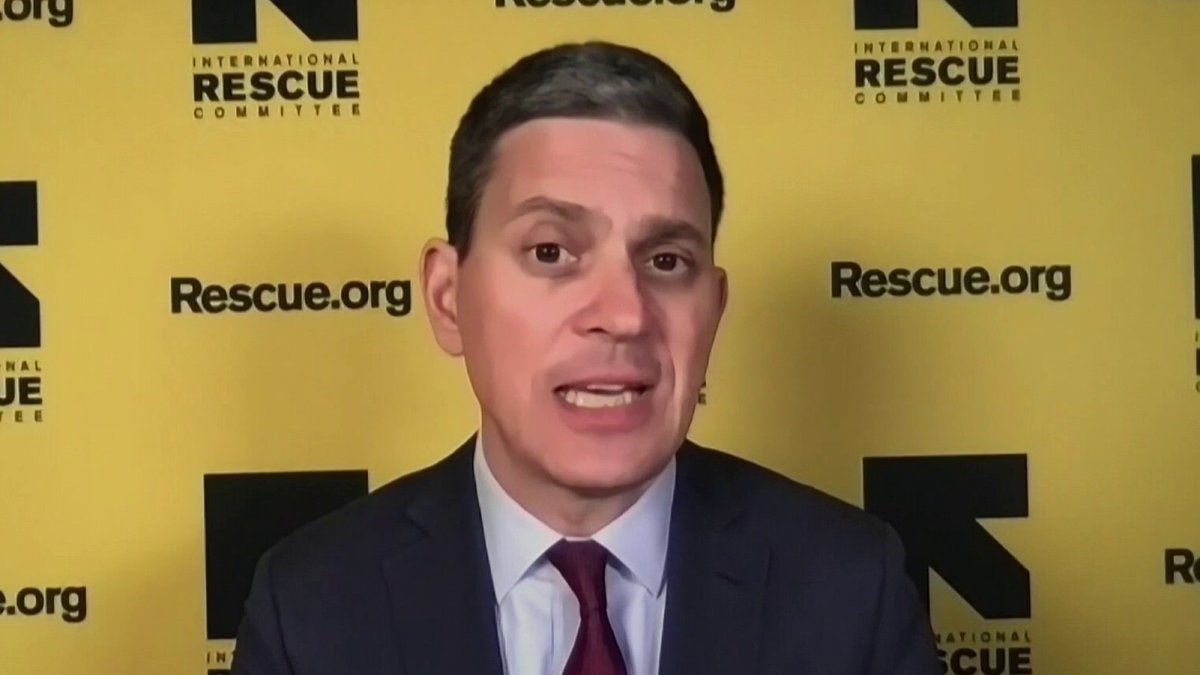 WATCH: International Rescue Committee President David Miliband says displacement caused by climate change hasn't been adequately addressed. "The striking feature of the climate crisis is most of those countries on the frontline have done least to contribute to it."