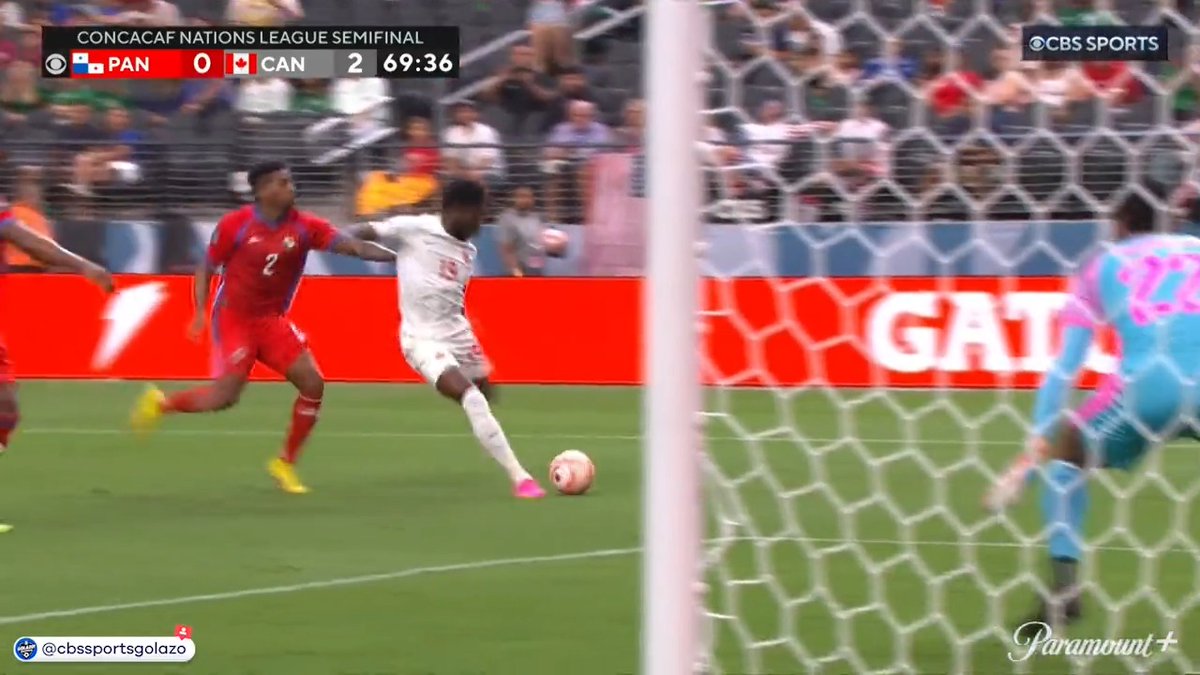 Alphonso Davies subbed on in the 61st minute to make his first appearance since picking up an injury on April 22. In the 69th minute 🚀 (via CBS Sports Golazo ⚽️)