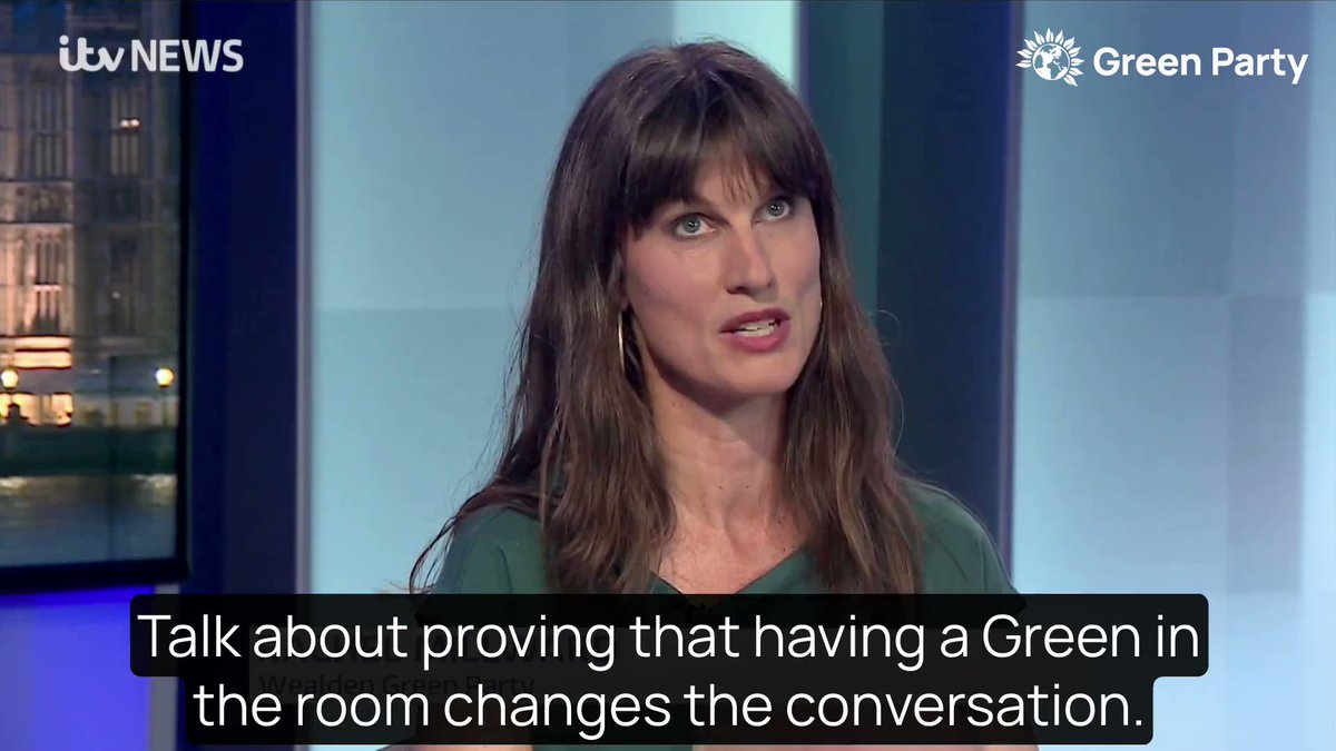📺 "We'll see at the next election there'll be more Greens coming in." Rachel Millward speaks to ITV about the next generation of Green MPs and how the Green Party is the only real alternative to our broken political system 👇