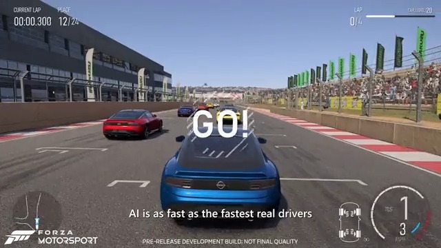 The new machine learning powered AI in #ForzaMotorsport is coming for you. It can't be bargained with, it can't be reasoned with, it doesn't feel pity or remorse or fear, and it absolutely will not stop. Unless, of course, you turn down the difficulty.