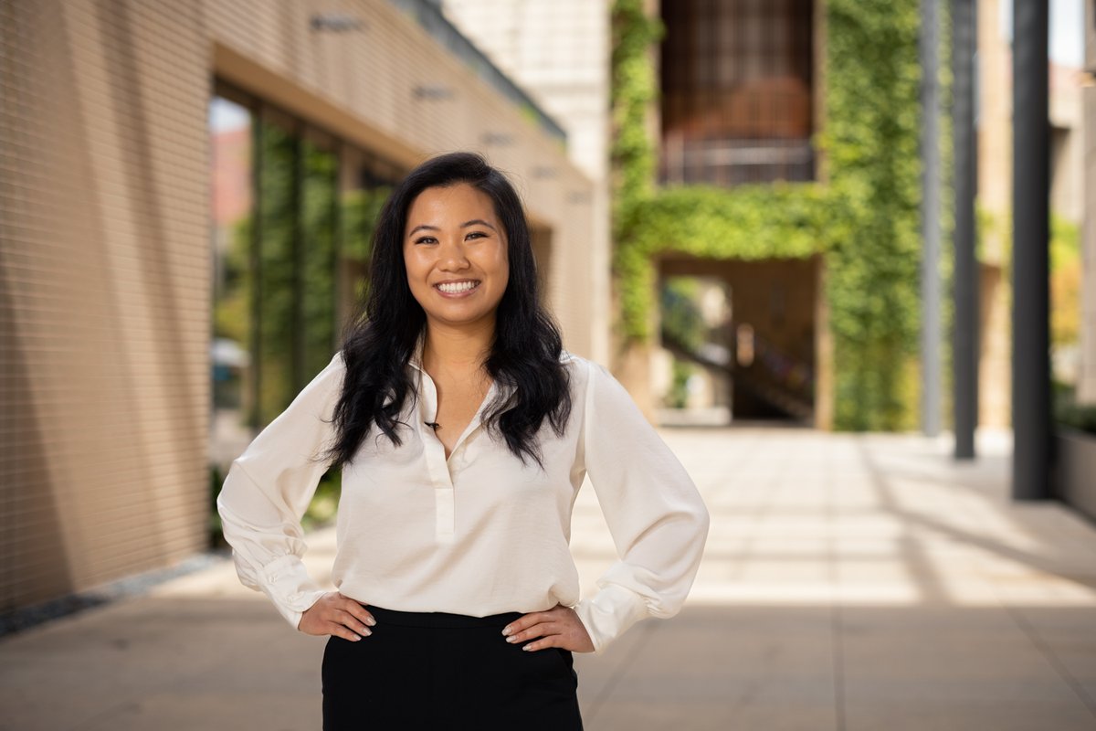 Tina Wong, a veteran and transfer student from San Jose, California, graduates this weekend with a degree in economics. She’s a winner of @stanfordalumni’s J.E. Wallace Sterling Award and plans to pursue a career supporting clean energy initiatives.