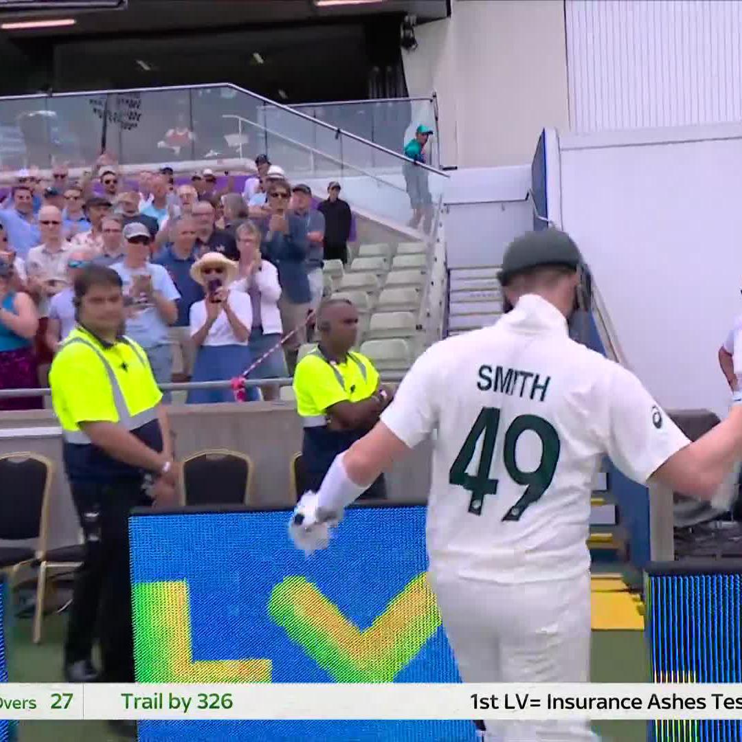 Back bowling for England. Back taking a MASSIVE wicket. The captain strikes! 🔥 #EnglandCricket | #Ashes