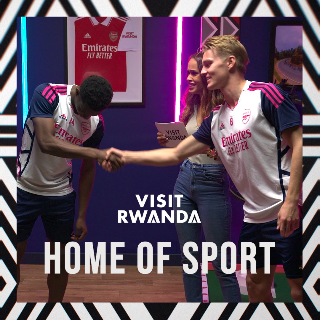 #ad ๐ค How well do our Gunners know sports played in Rwanda? ๐ท๐ผ โ Martin, Granit and Eddie test each otherโs knowledge with some help from special sporting guests. ๐ค Visit Rwanda