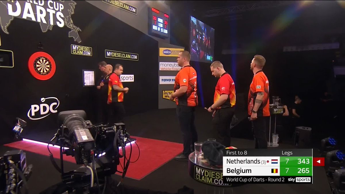 BELGIUM WIN A WORLD CUP CLASSIC! 🇧🇪 One of the greatest games in World Cup of Darts history sees Belgium break throw in a deciding leg to secure their spot in the quarter-finals! Oh my word, what a match! 🔥 📺 #WorldCupofDarts | Last 16