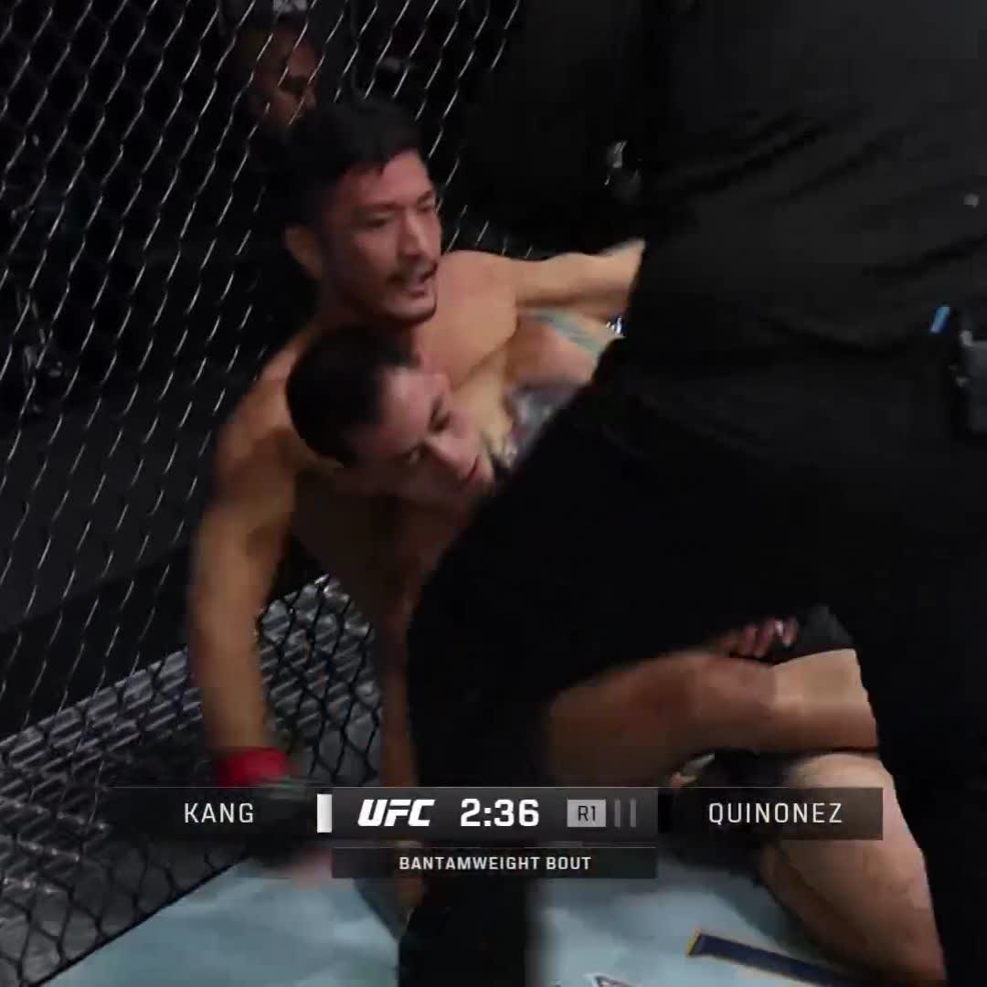MR. PERFECT SINKS QUINONEZ IN ONE! 😤 🇰🇷 Kyung Ho Kang dropped him then finished it with the submission! #UFCVegas75