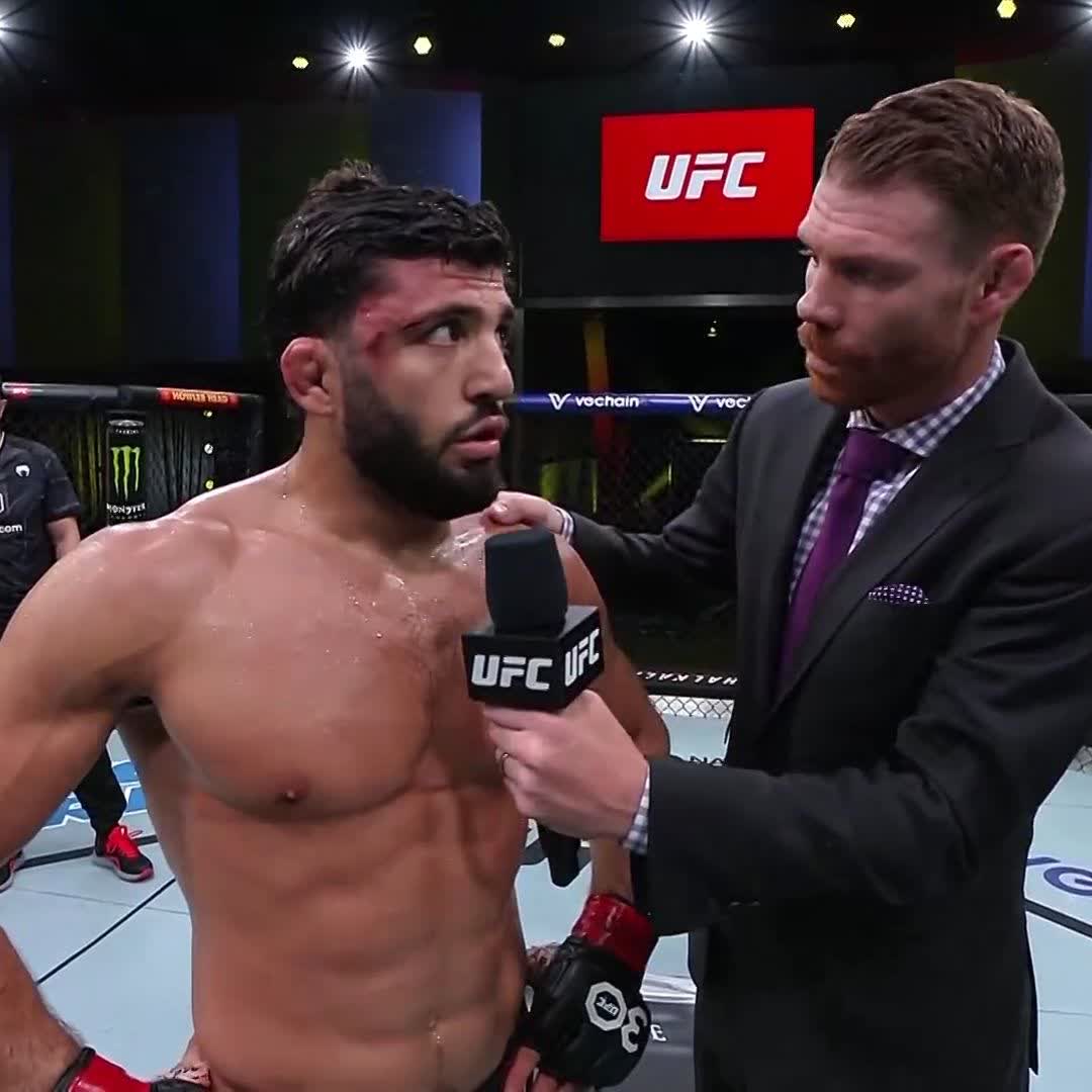 "I'm going to smash him." 👀 📞 @ArmanUFC makes the callout for lightweight king, Islam Makhachev! #UFCVegas75
