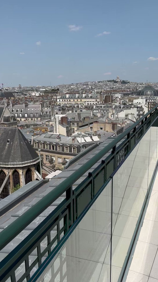 #Paris Elon Musk and I had a wonderful lunch and fascinating conversation with Bernard, Antione and Alexandre Arnault LVMH Enjoy the rooftop view from Cheval Blanc Paris😍😍 #AWomanmakesAPlan 📖 #ItsGreatToBe75 💪👩‍🎓
