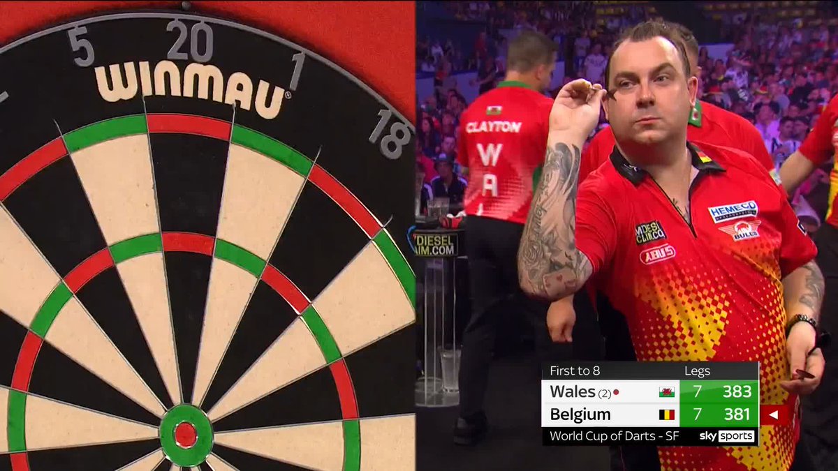 WALES ARE IN THE FINAL! 🏴 Simply. Sensational. Jonny Clayton secures Wales yet another World Cup final spot, taking out a clinical 100 finish to clinch the deciding leg! WOW! 😲 📺 #WorldCupofDarts | SF