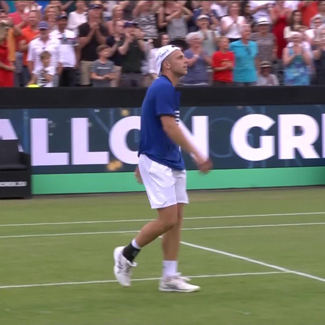 SECOND TITLE FEELS 🫡 The moment Tallon Griekspoor won his second title of the season 💚 Libéma Open🎾 #LibemaOpen