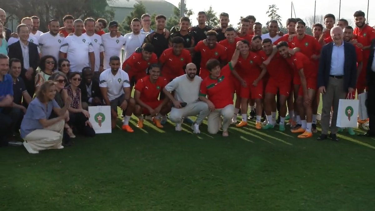 Morocco inspired the world at the FIFA World Cup⚽️ last year. What a treat to meet Walid Regragui &amp; his #AtlasLions in Rabat! Équipe du Maroc showed us that with unity, hard work &amp; determination no challenge is too big. This is the spirit we want to see at #Marrakech2023 in October.