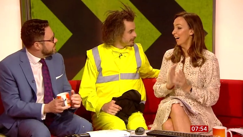 Britain's Got Talent winner Viggo Venn has caused chaos on #BBCBreakfast this morning. He certainly made an entrance when he joined Sally & Jon