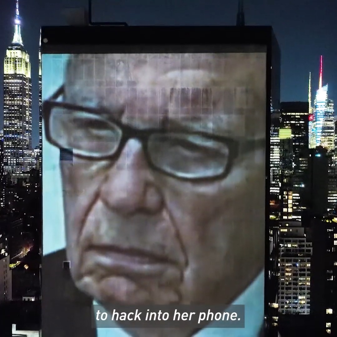 The Murdoch Succession Thanks to @j_smithcameron for narration. Projection location New York City #Succession