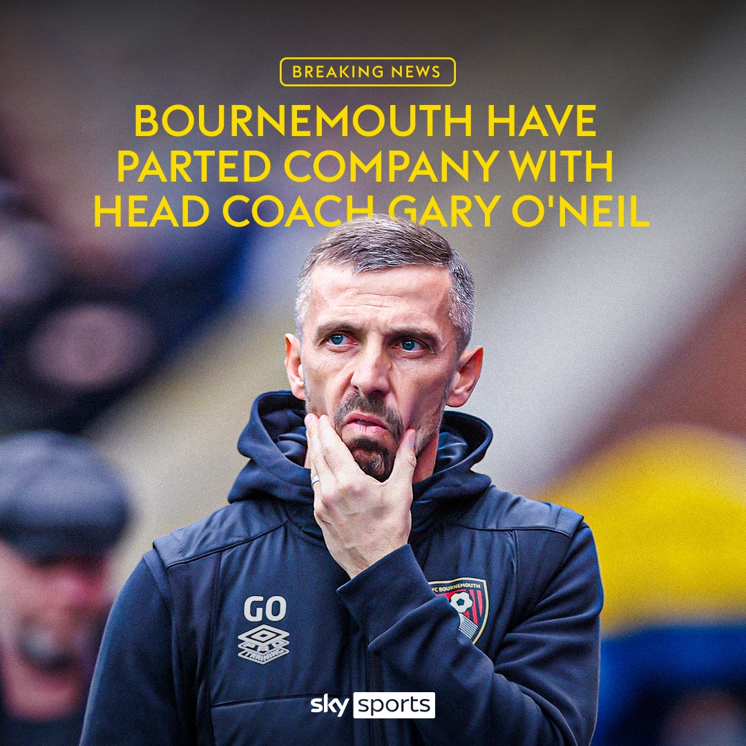 Bournemouth have sacked Gary O'Neil despite the head coach keeping the club in the Premier League last season. 🍒❌