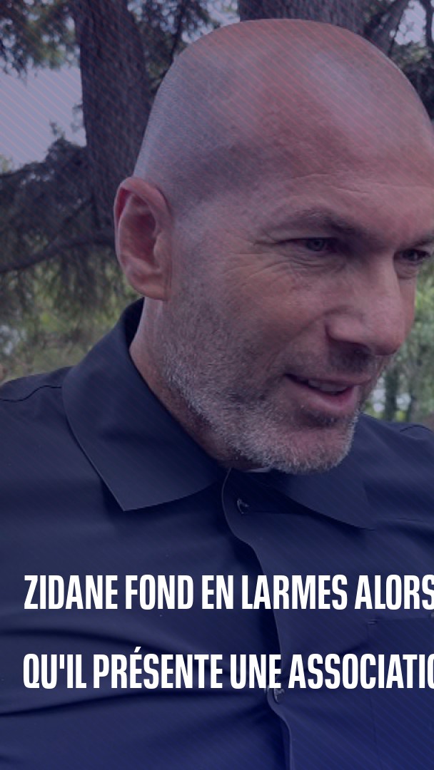 Zinédine Zidane ému aux larmes après avoir été nommé parrain d'une association pour enfants malades du cancer